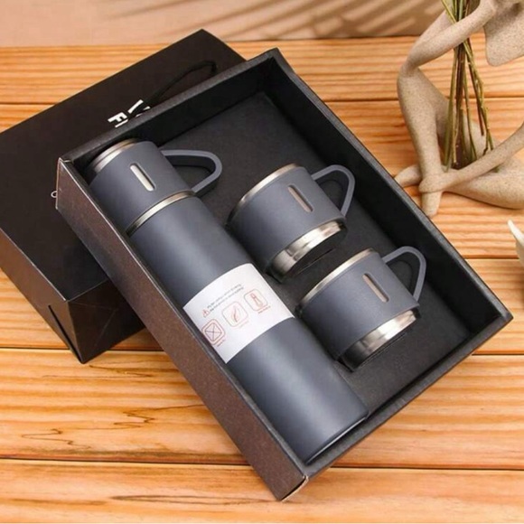 1 Set Stainless Steel Thermal Cup, Double Layer Leakproof Insulated Water Bottle - Picture 3 of 15